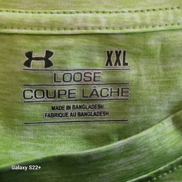 A15  Under Armour lime green athletic top, plus size - Picture 5 of 7